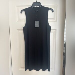 NAADAM Classic Black silk and cashmere shift dress